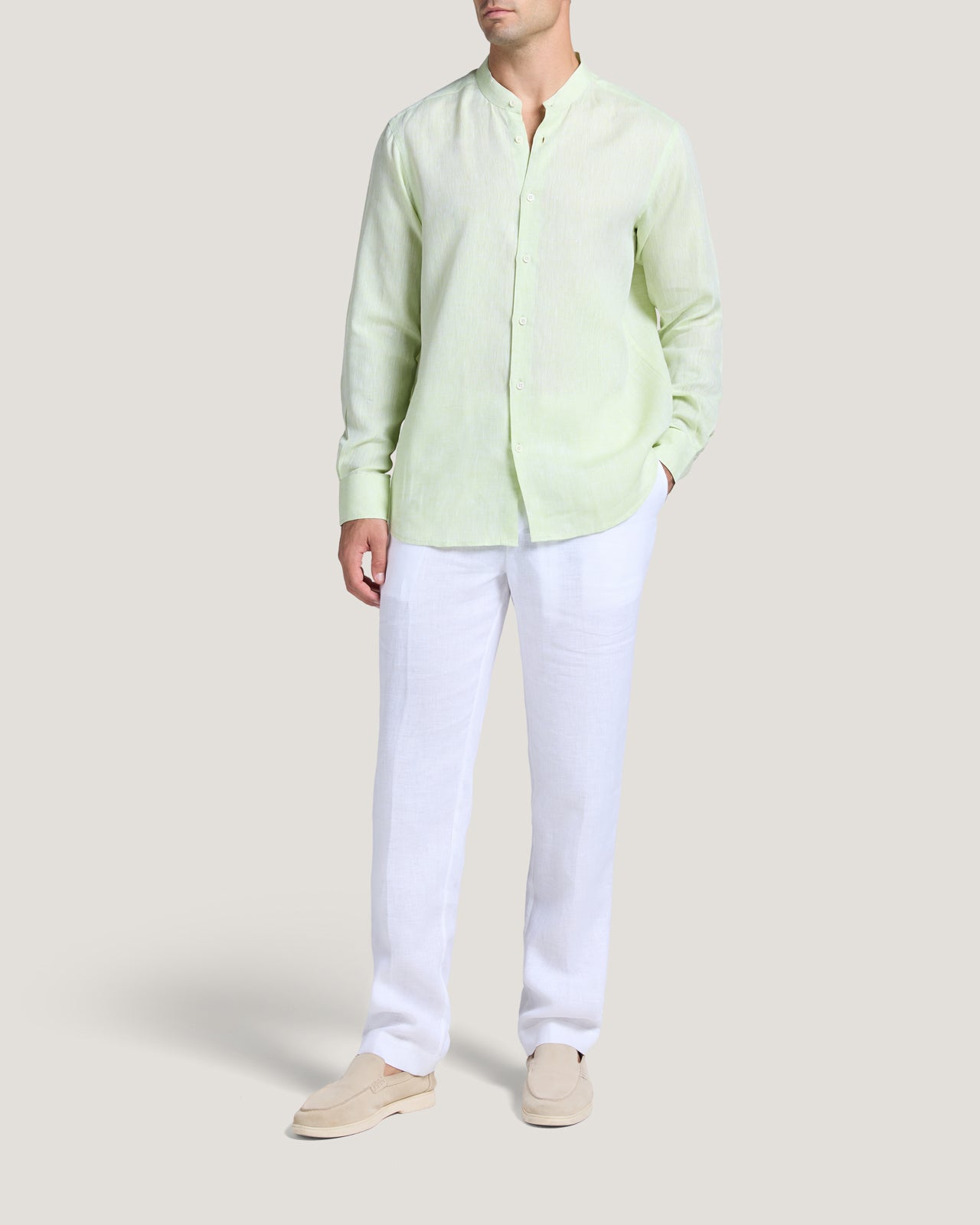 Maxwell Mandarin Linen Shirt