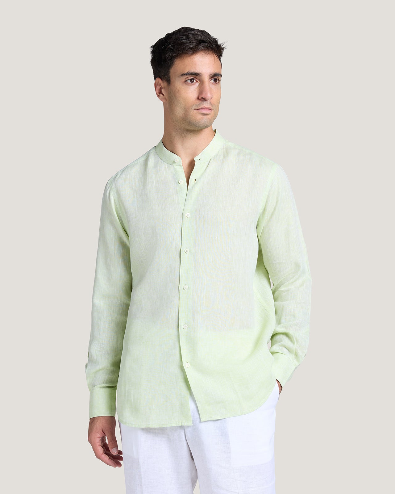 Maxwell Mandarin Linen Shirt