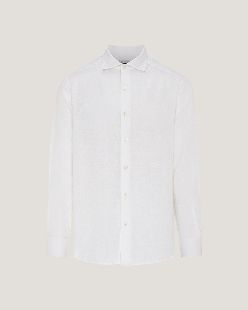 White dress shirt on a light beige background