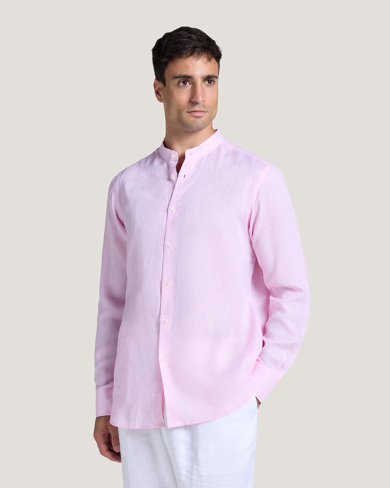 Maxwell Mandarin Linen Shirt