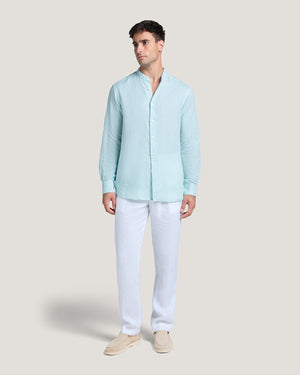 Maxwell Mandarin Linen Shirt
