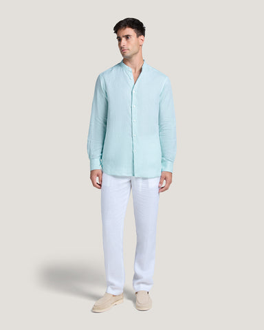 Maxwell Mandarin Linen Shirt