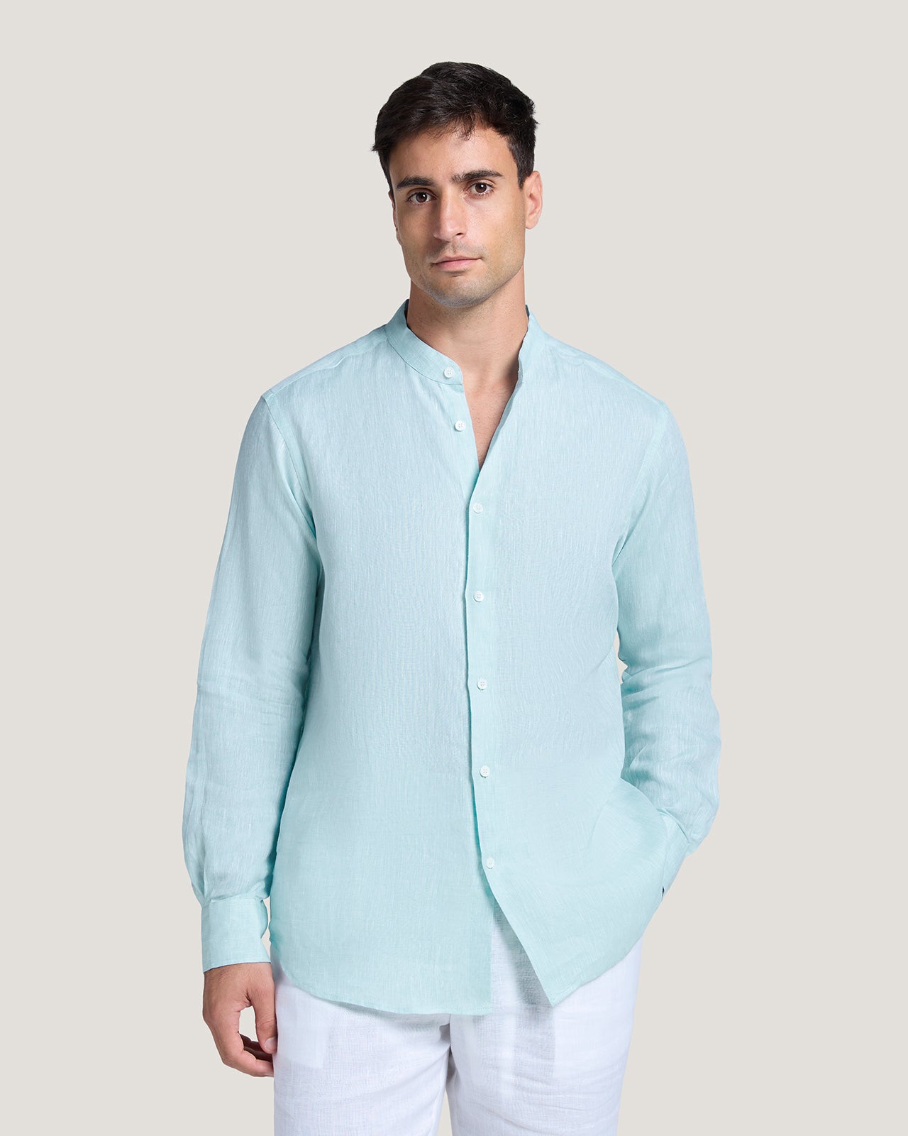 Maxwell Mandarin Linen Shirt