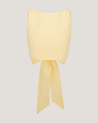Women Belle Boat Neck Tie Up Cropped Top