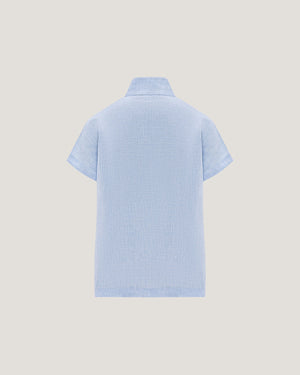 Jemma High Collar Placket Top