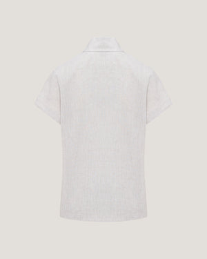 Jemma High Collar Placket Top