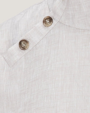 Jemma High Collar Placket Top