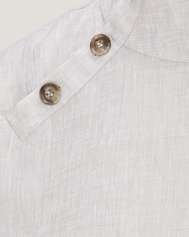 Jemma High Collar Placket Top