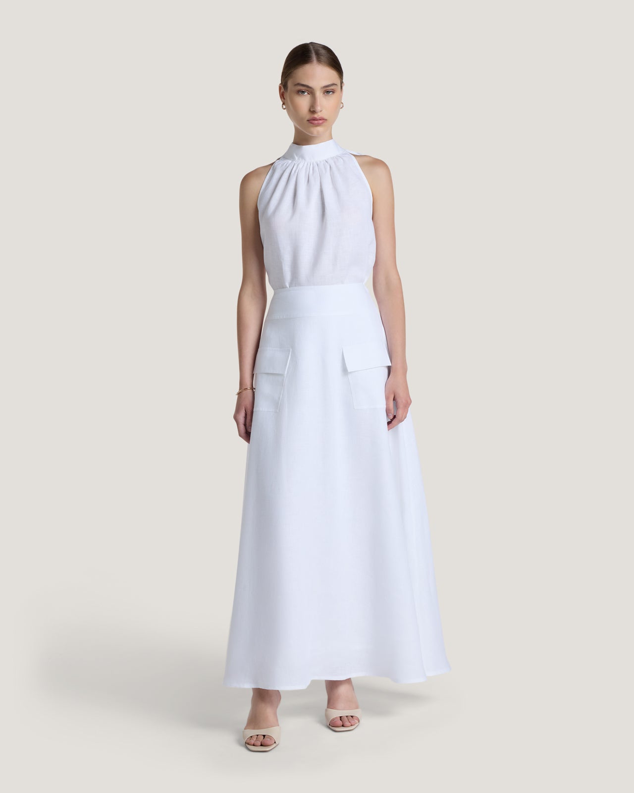 Women Victoria Linen Halter Neck