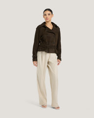 Women Jules Suede Belted Jacket