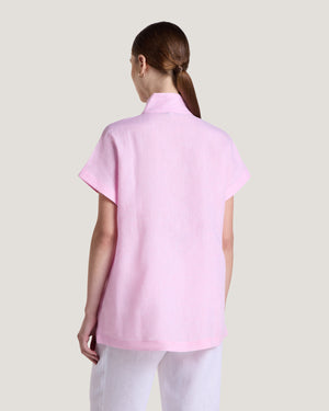 Jemma High Collar Placket Top