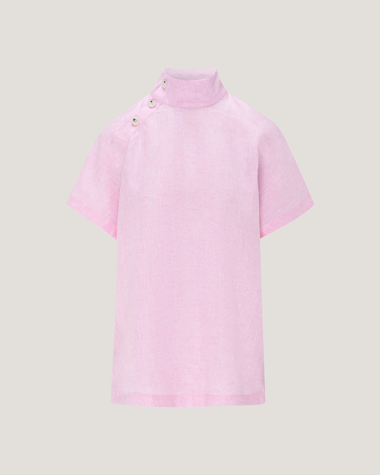 Jemma High Collar Placket Top