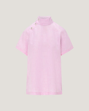 Jemma High Collar Placket Top