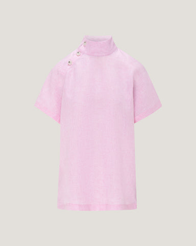 Jemma High Collar Placket Top