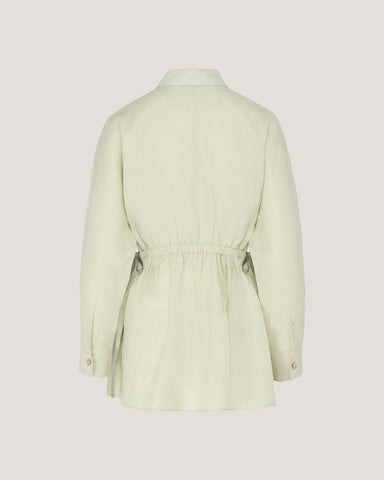 Women Jade Elasticated Linen Shirt