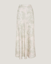 Women Victoria Printed Silk Maxi Skirt