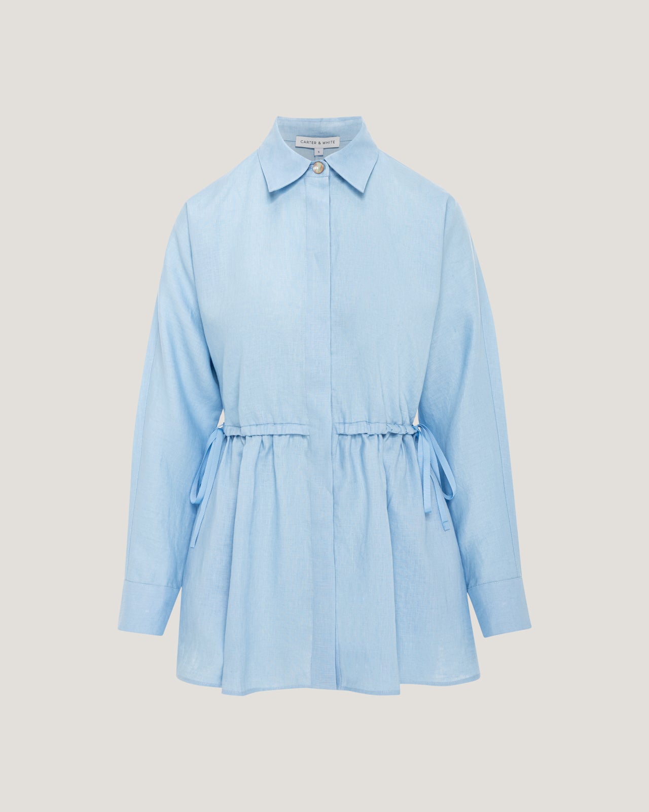 Women Jade Elasticated Linen Shirt