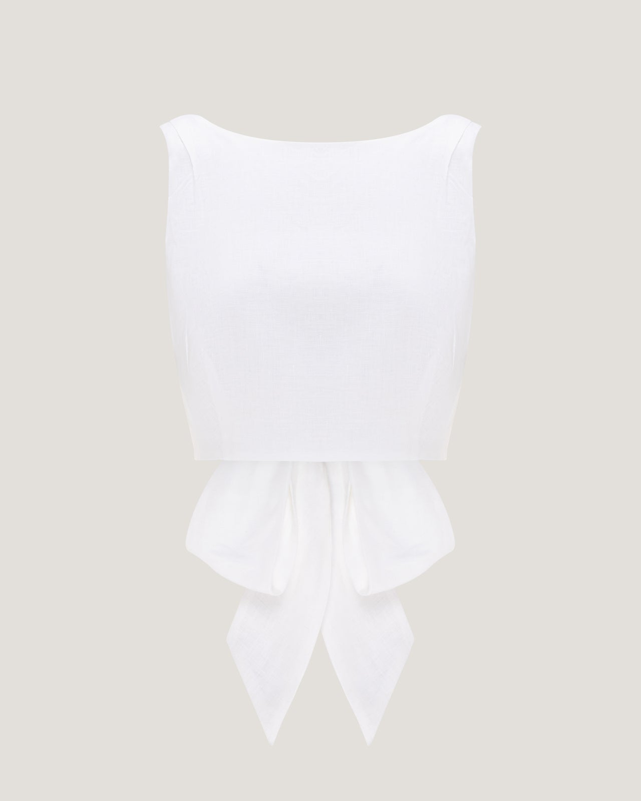 Women Belle Striped Boat Neck Tie Up Cropped Top