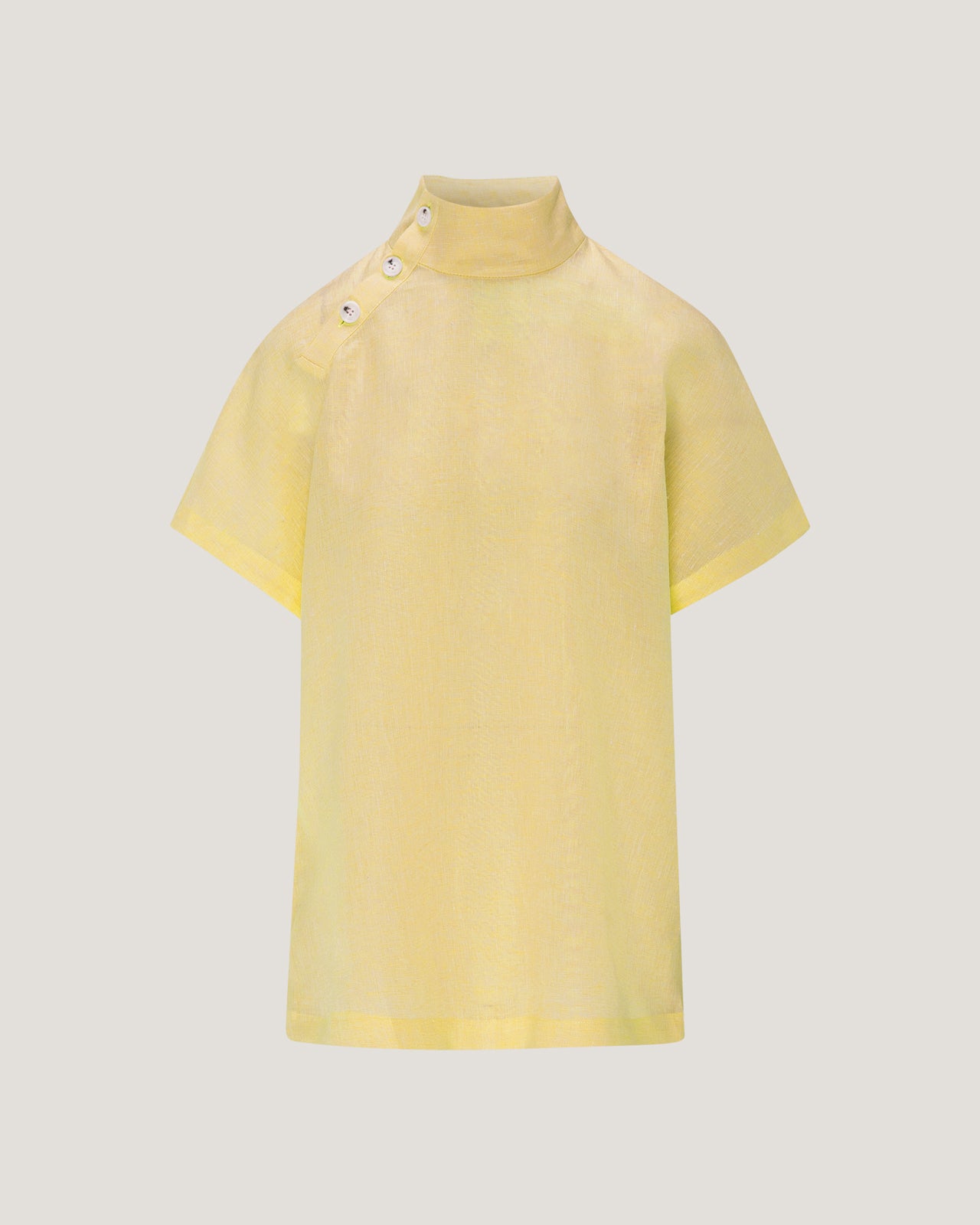 Jemma High Collar Placket Top