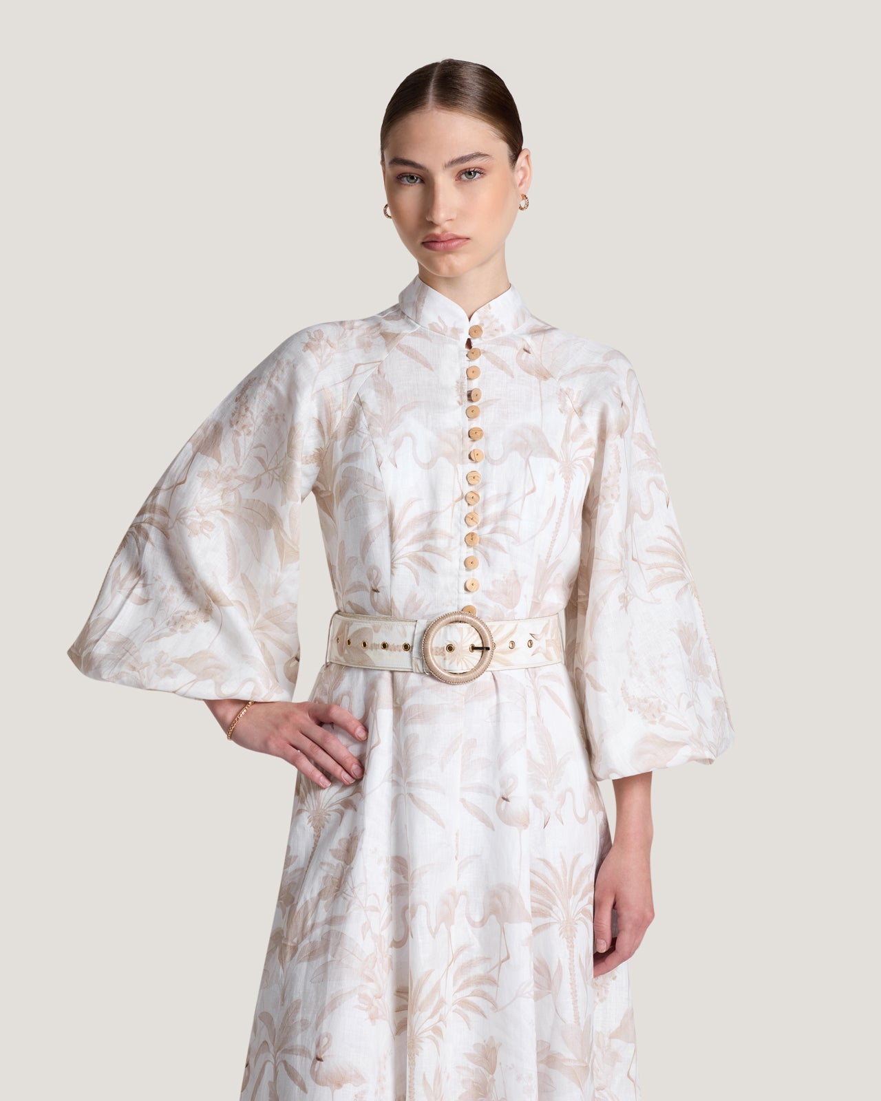 Women Nadia Printed Button Down Dress