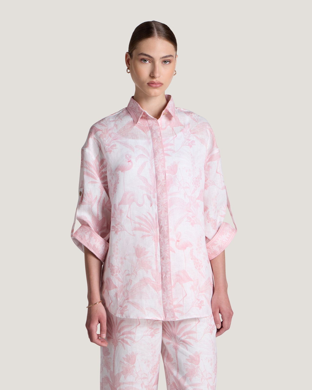 Women Jamila Border Printed Shirt