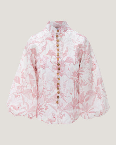 Women Nadine Printed Button Down Blouse