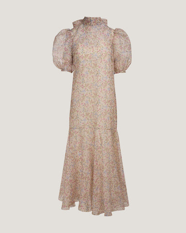 Women Iris Short Sleeves Maxi Dress