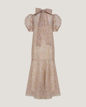 Women Iris Short Sleeves Maxi Dress