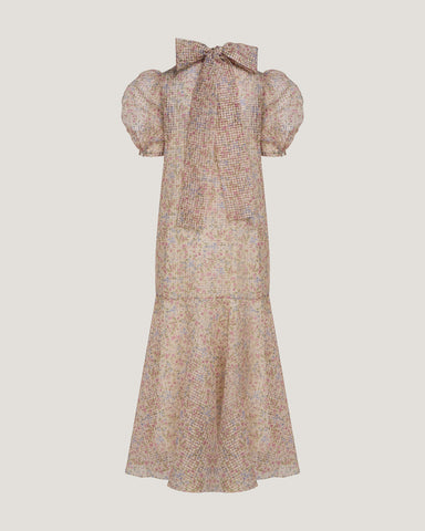 Women Iris Short Sleeves Maxi Dress
