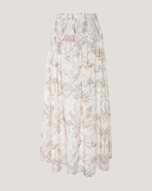 Women Amaya Pleated Printed Maxi Skirt