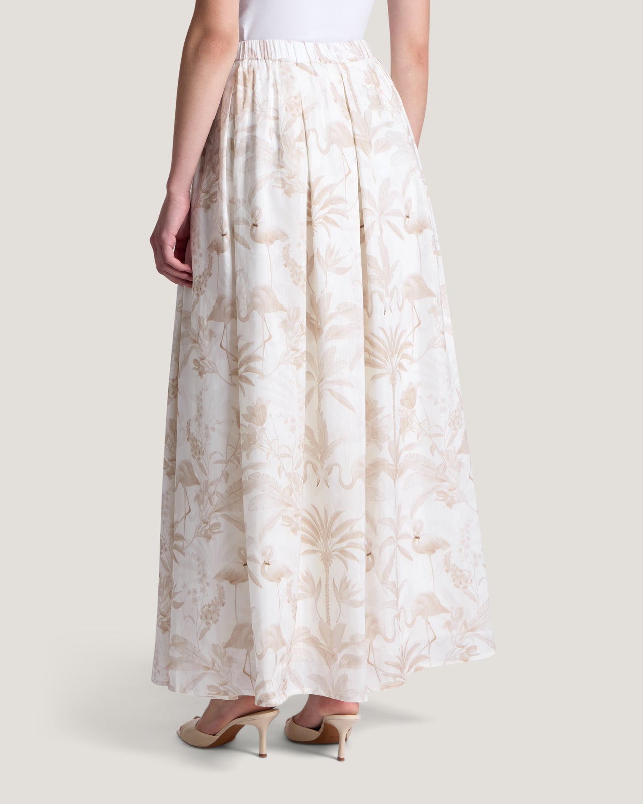 Women Amaya Pleated Printed Maxi Skirt