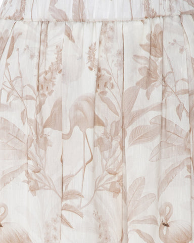 Women Amaya Pleated Printed Maxi Skirt