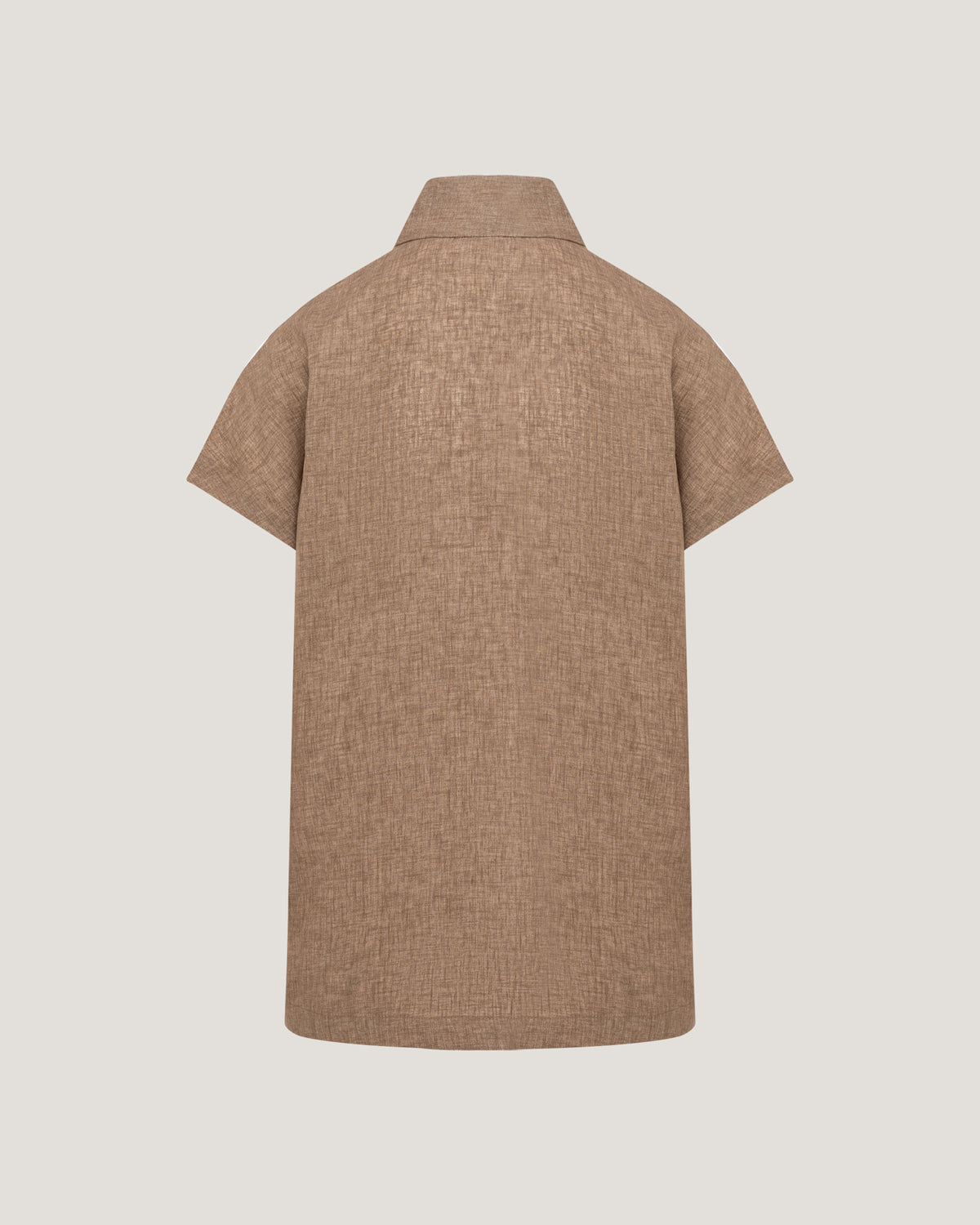 Women Jemma High Collar Placket Short Sleeve Top