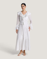 Karina Burnout Polka Dot Maxi Dress