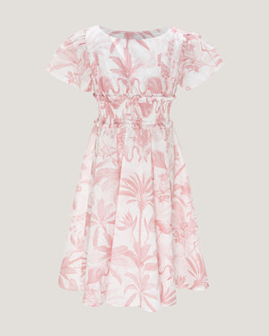 Girls Soraya Smocked Waist Printed Dress