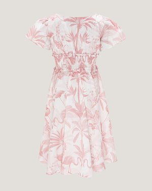 Girls Soraya Smocked Waist Printed Dress
