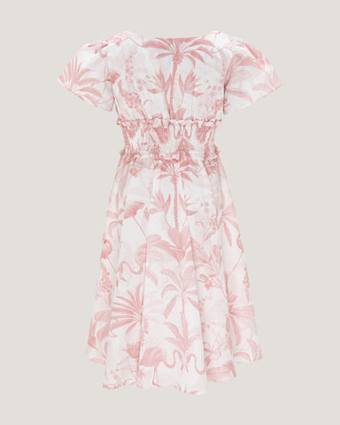 Girls Soraya Smocked Waist Printed Dress
