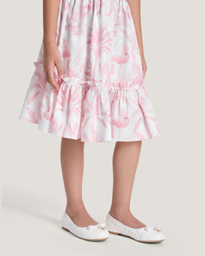 Girls Regina Elasticated Detail Printed Skirt