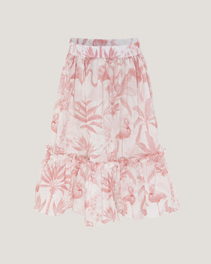 Girls Regina Elasticated Detail Printed Skirt