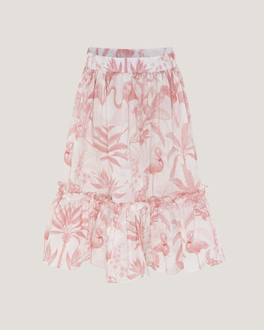 Girls Regina Elasticated Detail Printed Skirt