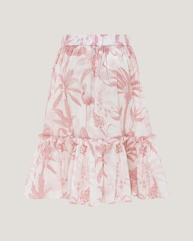 Girls Regina Elasticated Detail Printed Skirt