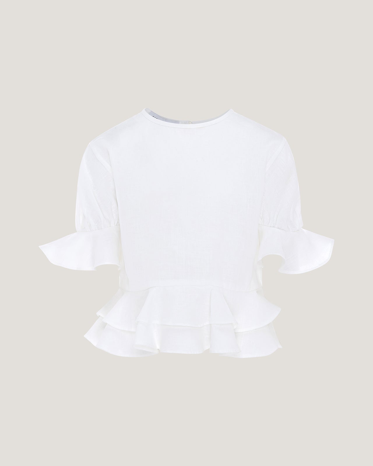 girls white ruffle blouse