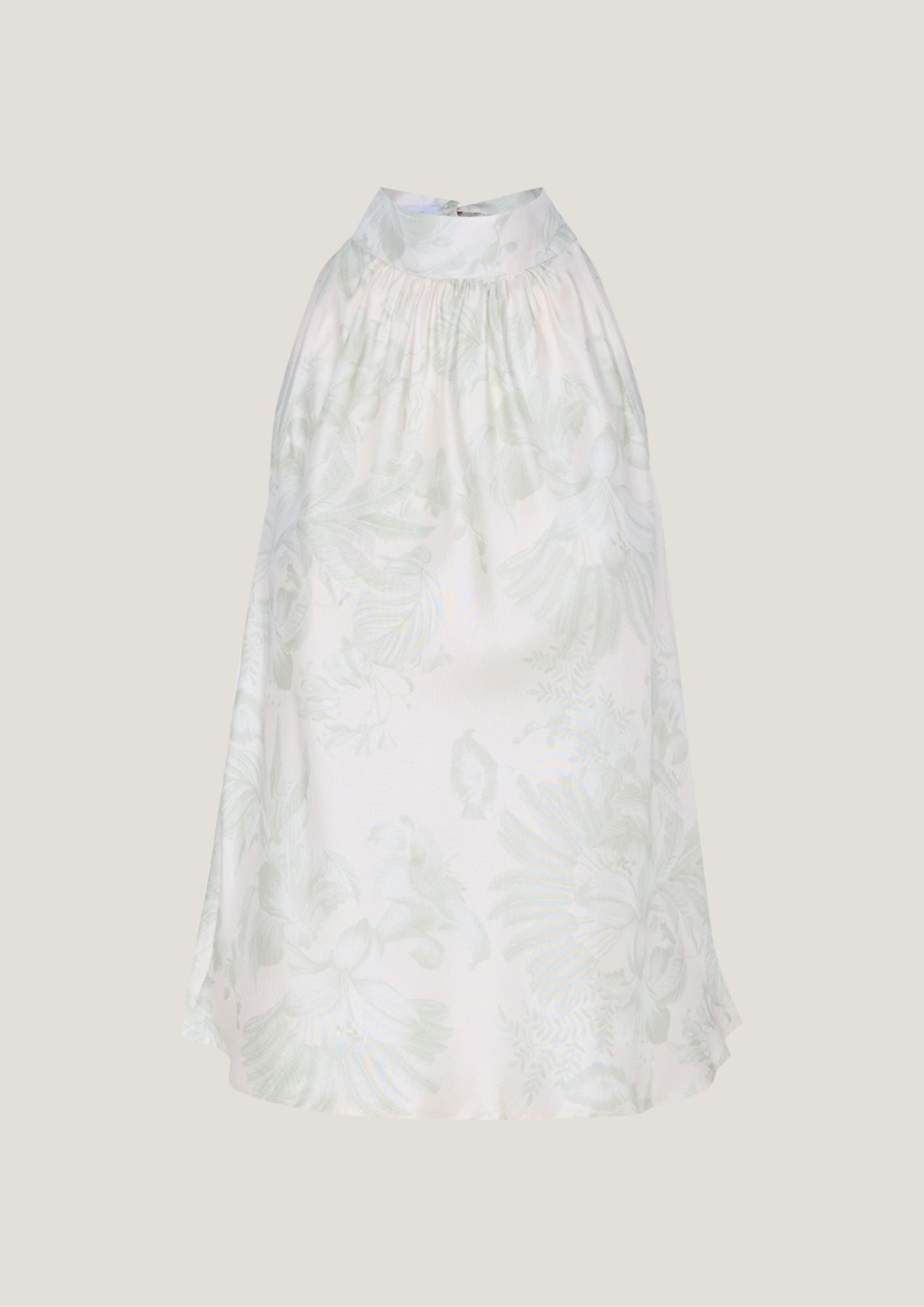 Women Victoria Printed Silk Halter Neck