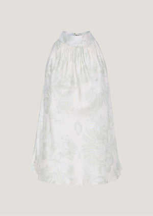 Women Victoria Printed Silk Halter Neck