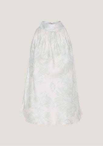 Women Victoria Printed Silk Halter Neck