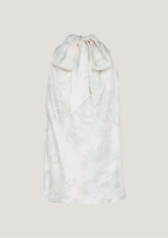 Women Victoria Printed Silk Halter Neck