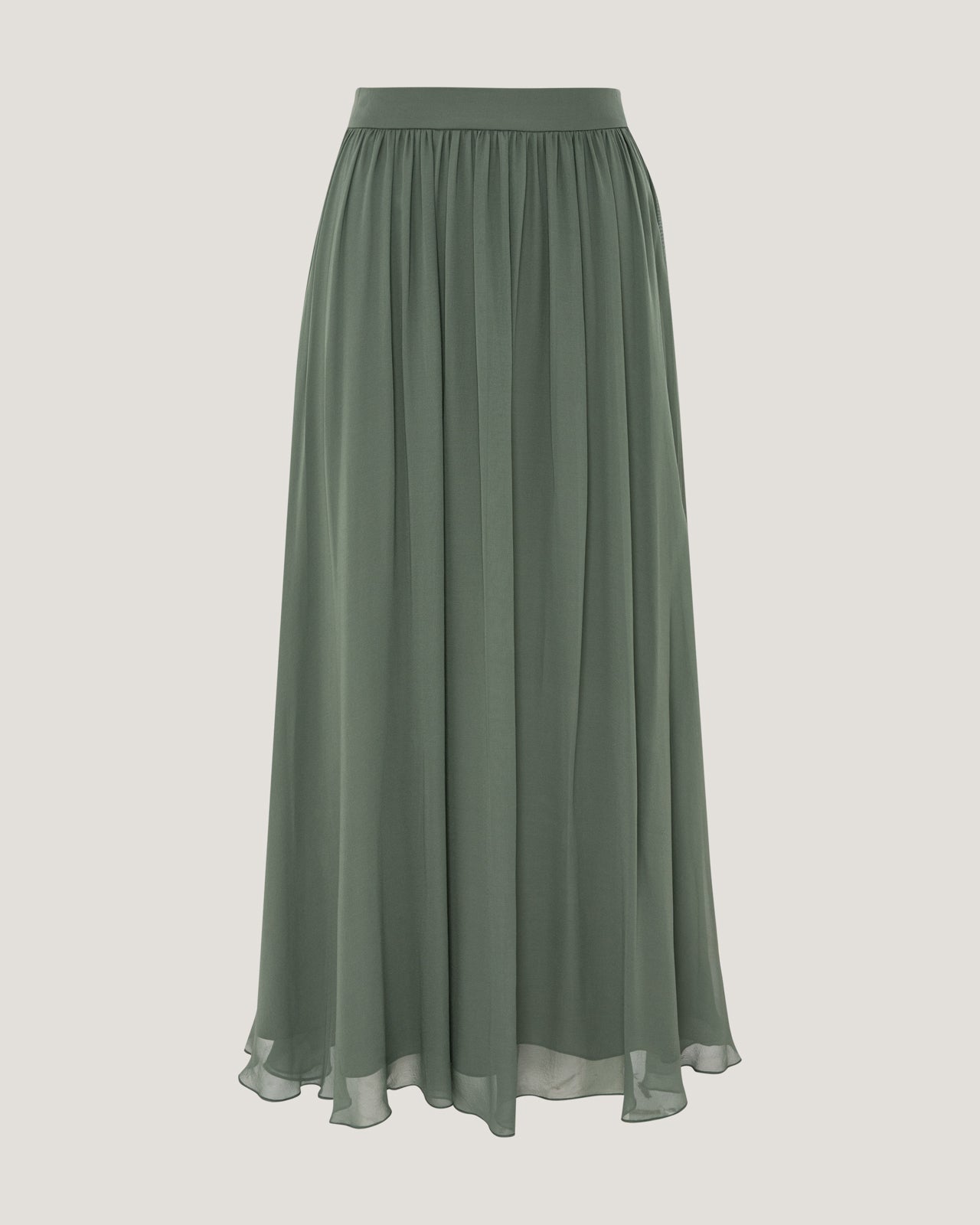 Women Lucy Gathered Silk Skirt