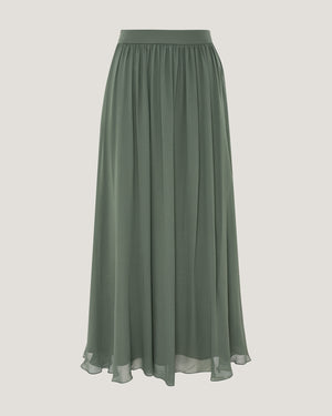 Women Lucy Gathered Silk Skirt
