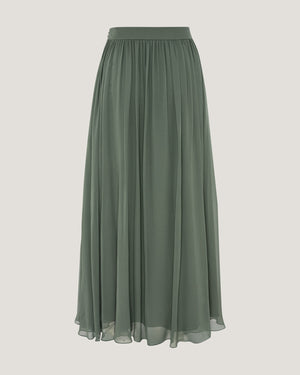 Women Lucy Gathered Silk Skirt