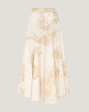Women Zoe Denim Printed Maxi Skirt